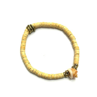 Mini Shell Stretch Bracelet-Brown