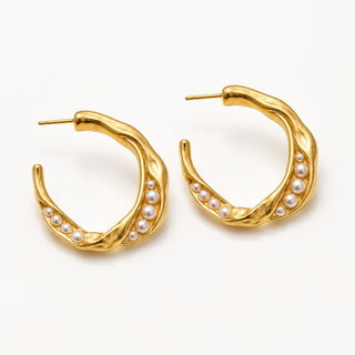 Pearl Vine Hoops