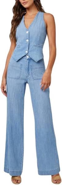 Lola Wide Leg Pants - Sea Breeze Wash