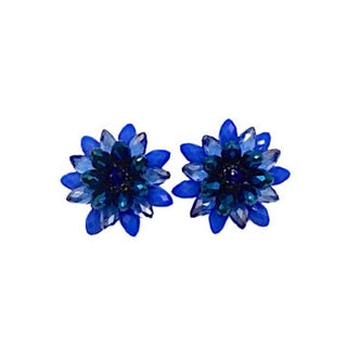 Rosette Earrings - Lapis