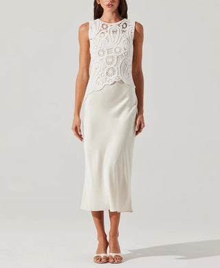 Martina Sweater Dress - White Champagne