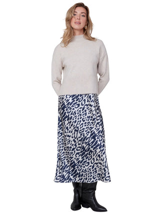 Cheetah Print Dress Oyster Combo