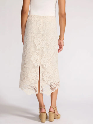 Mara Lace Skirt- Stone