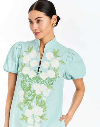 Elliana Midi Dress- Aquarelle Blue