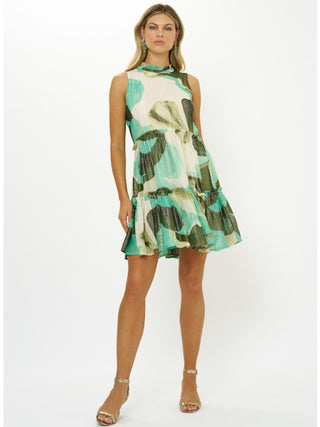Ruffle Tiered Short Dress - Ginkgo