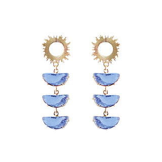 Crystal Supernova Earrings Bluebell
