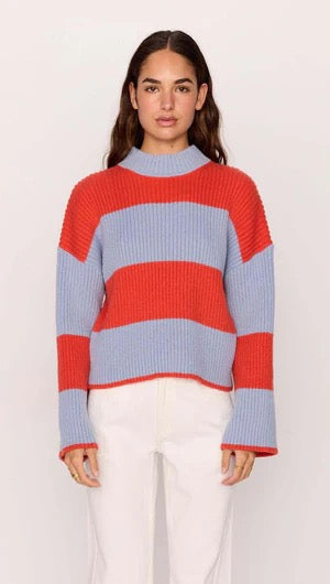 Freja Strip Chunky Knits Sweater