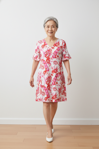 Regina Dress- Gilded Peacock Garden