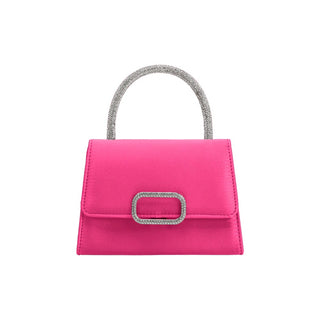 Sadie Fucsia Satin Top Handle