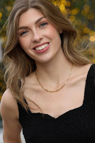 AP Paperclip Chain Necklace