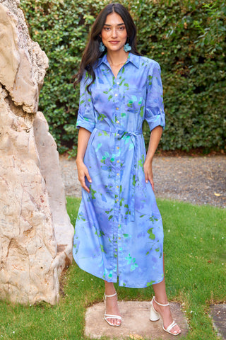 Long Alex Shirtdress Enchanted Forest - Purple Multi