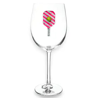 Pickleball Stemmed Wine Glass