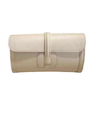 Leather Clutch- white