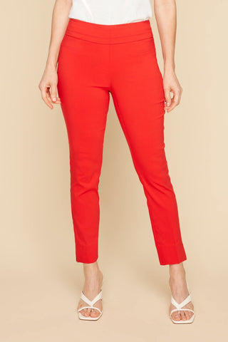 Pull On Ankle Pant - Scarlet