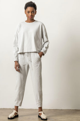 Tie Waist  Utility Pant- Fossil