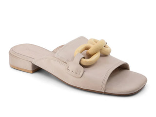Bell Slide - White Sand Leather