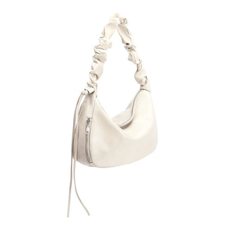 Reign Ivory Vegan Leather Shoulder Bag