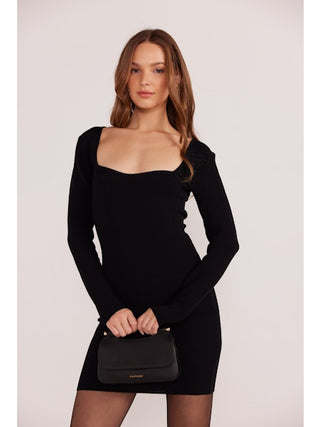 Gilded Rib Knit Midi Dress