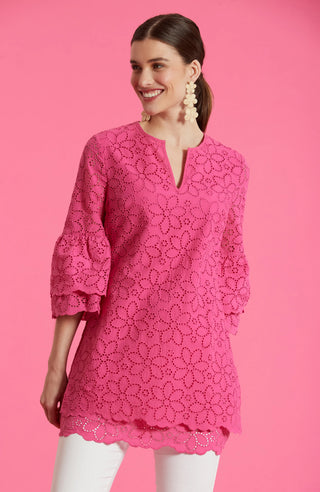 Christa Eyelet Tunic/Dress - Cabaret