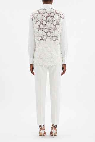 Cotton Shirt w/ Lace Back