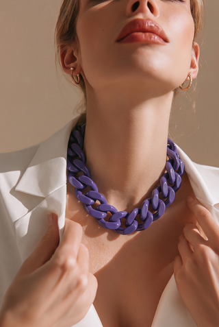 Big Flat Chain Necklace