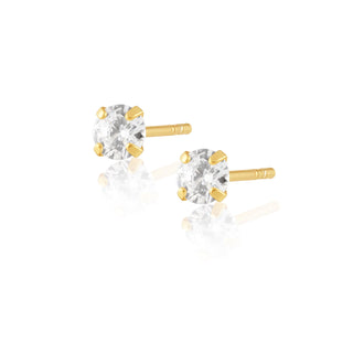 Incanto CZ Studs - 4mm - Gold