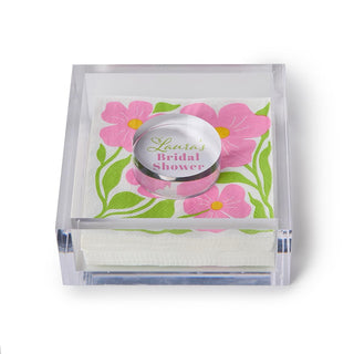 Acrylic Napkin Holder w/ Acrylic Paper Weight