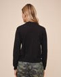 Crew Neck Cardigan- Vintage Black