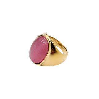 Pink Stone Ring- sz. 8