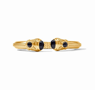 Cabochon Demi Cuff Obsidian Black