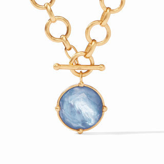 Honeybee Demi Necklace-Iridescent Chalcedony Blue