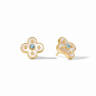 Colette Stud- Chalcedony Blue