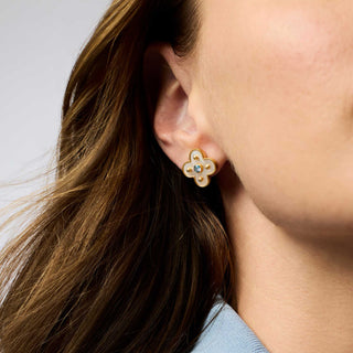 Colette Stud- Chalcedony Blue