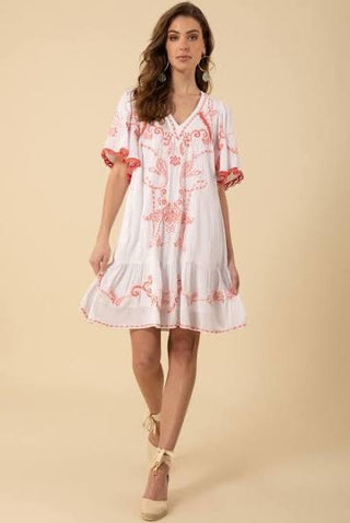 Lennox Dress - Coral