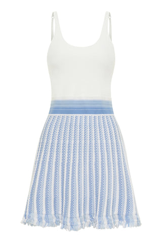 Bailey Dress - Fringe/Light Blue