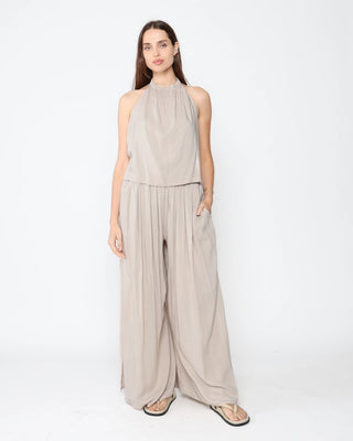 Linen Flowy Pant- Sand