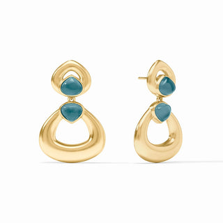 Dolce Statement Earrings- Iridescent Montana Blue
