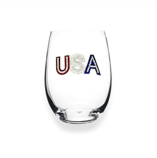 USA Stemless Wine Glass