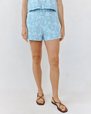 Clean Front Catalina Shorts- Vintage Fleur Denim