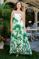Giselle Dress- Green Bali Jungle