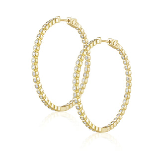 Eliza Bezel Hoop - Gold