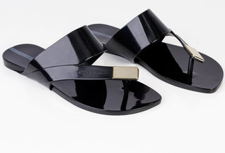 Zen Metal Sandals- Black/Gold