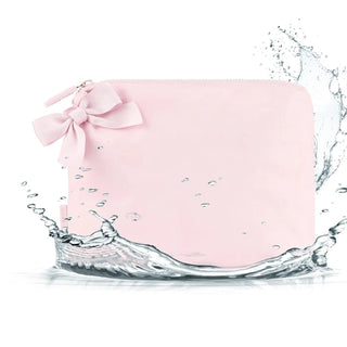 Case-Mate Ballet Pink Bow Crinkle Makeup Bag