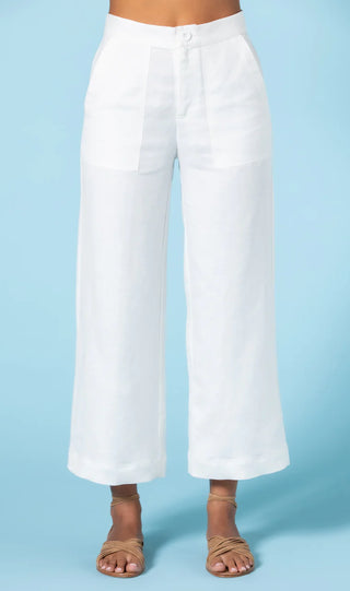 Sunshine Linen Persephone Pant- White