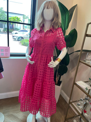 Puff Sleeve Tiered Maxi Dress