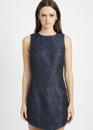 Victoria Mini Dress- Black Navy