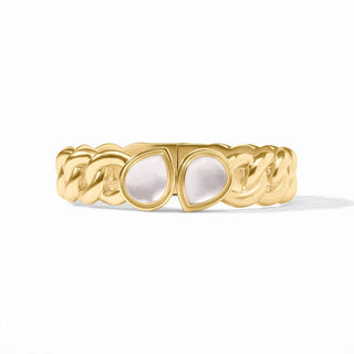 Dolce Hinge Bangle- Iridescent Clear Crystal