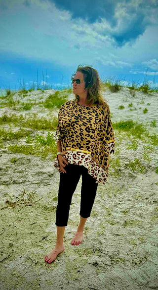 Kaftan Top- Leopard
