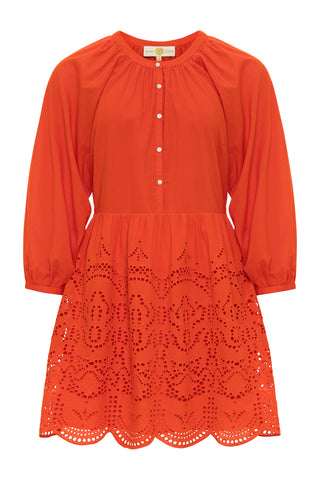Georgie Dress - Cherry Eyelet