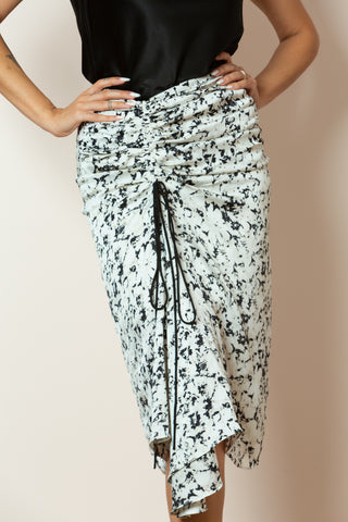 Midi Skirt with Ruching
